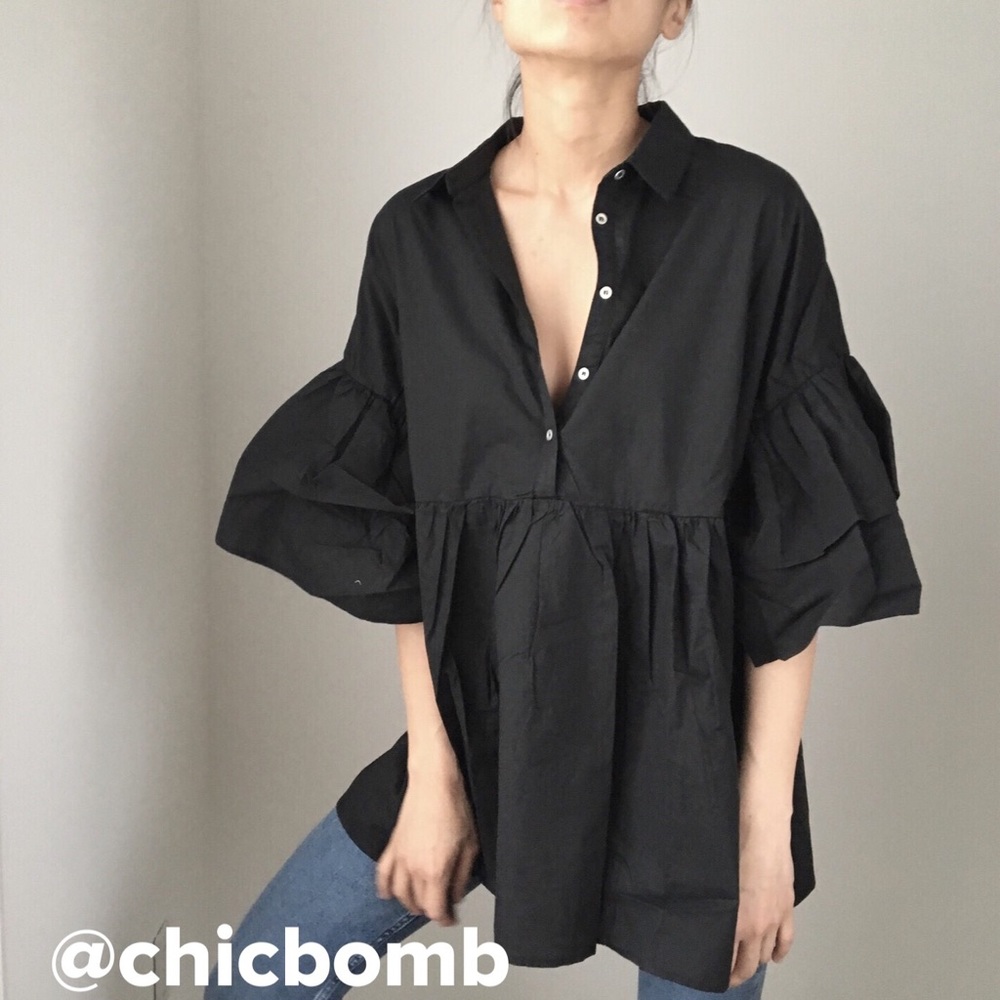 Zephyr flounce hem top. - Picture 2 of 6